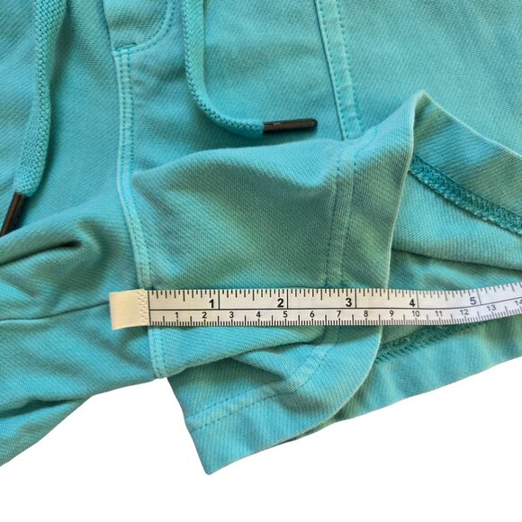 Athleta Shorts Womens Med Aqua Blue Drawstring Shorts Athleisure Loungewear - Picture 9 of 12